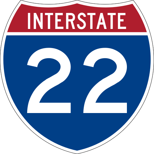 I-22 interstate highway logo